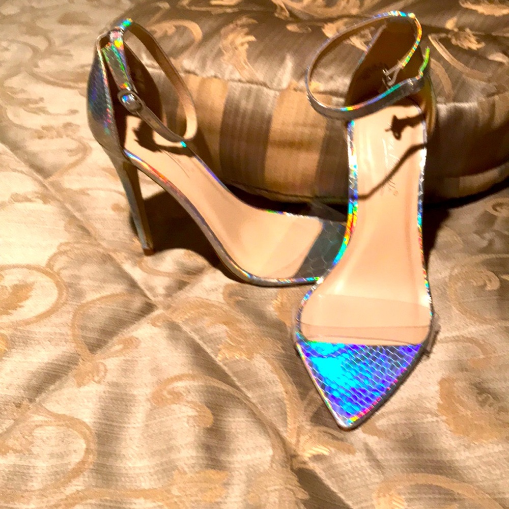 Clear Iridescent Heels